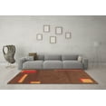 thumbnail image 3 of Ahgly Company Indoor Square Abstract Orange Modern Area Rugs, 5' Square, 3 of 4