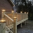 thumbnail image 3 of TOYIEW 2 Pack Solar Post Lights, Outdoor Fence Post Cap Light Solar Powered Caps for Deck, Patio, Garden Decor, Warm White High Brightness SMD LED Lighting, Lamp Fits for 4x4 or 6x6 Wooden Posts, 3 of 9