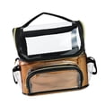 thumbnail image 4 of Bolsa para brochas de maquillaje de gran capacidad, impermeable, con divisor ajustable, portátil, con asa, bolsa organizadora de maquillaje de viaje Amarillo, 4 of 8