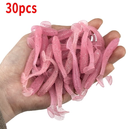 M Altemura Paddle Tail Swimbaits 5.5cm 30pcs Soft Plastic Fishing Lures for Bass Trout Crappie Lifelike Swimbait for Freshwater Saltwater