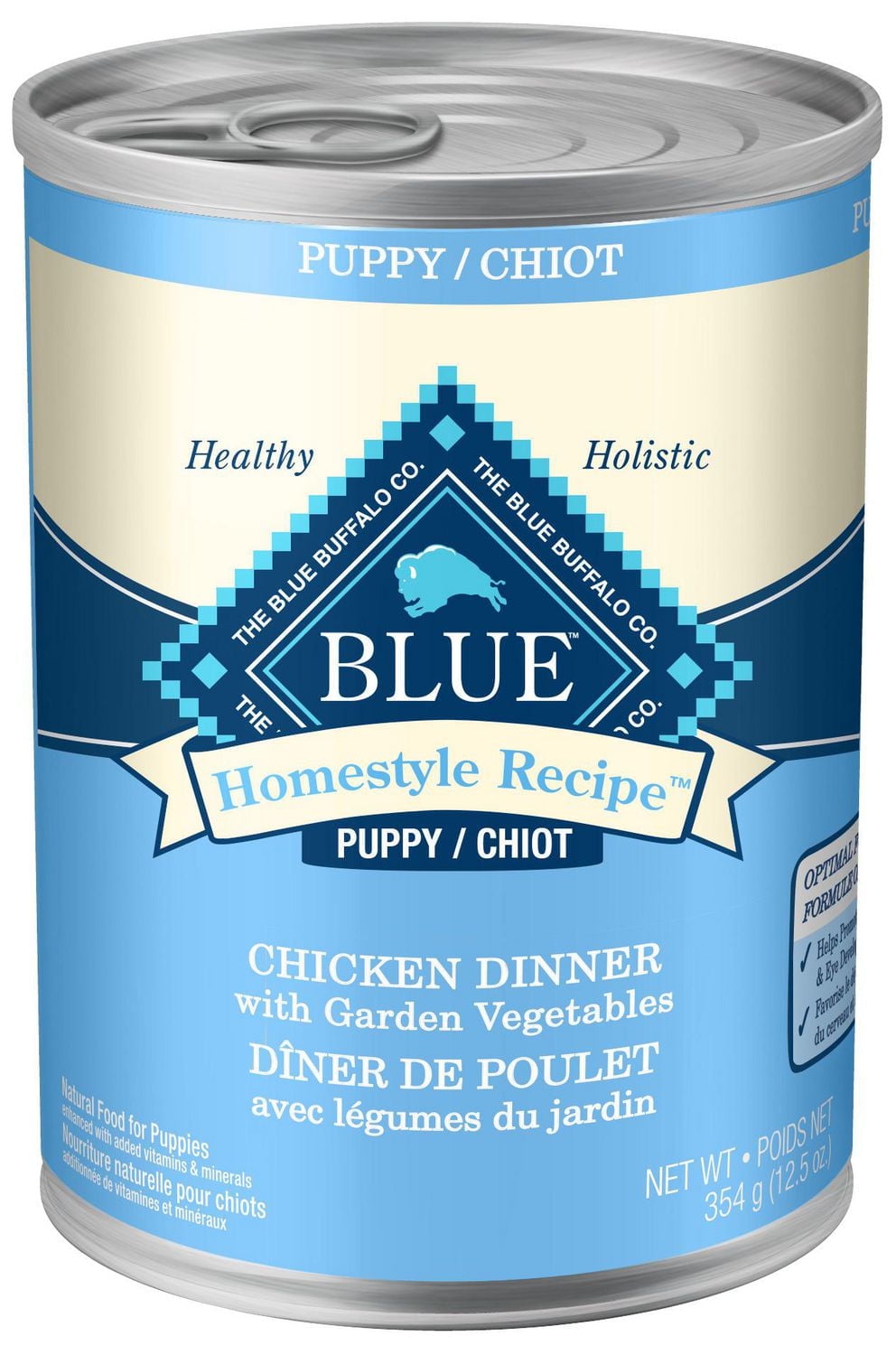 Blue Buffalo Life Protection Formula Puppy Chicken Dry Dog Food with training dog treats and Puppy wet food Value Bundle