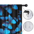thumbnail image 4 of Blackout Kids Curtains,Black Blue Butterfly Pattern Childrens Insulated Curtains Set Of 2,Bedroom Essentials,Toddler Room Decor 42"x54", 4 of 5