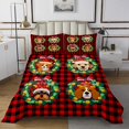 thumbnail image 1 of Erosebridal Cartoon Dogs Coverlet Set King For Kids,Plaid Checkered Bedding Set,Geometric Decor,Ultra Soft,3 Pieces, 1 of 5