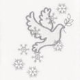 thumbnail image 5 of Linum Home Textiles Christmas Dove Embroidered Turkish Cotton Hand Towel - Set of 2, 5 of 7