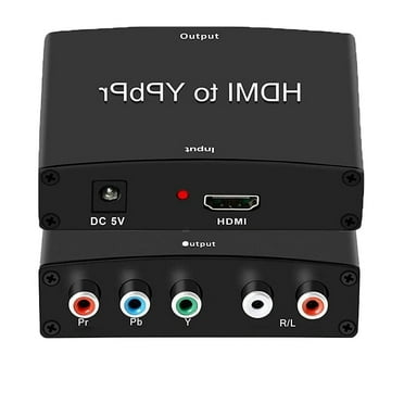 HDMI to Component Converter, AUBEAMTO HDMI to 1080P YPbPr 5RCA RGB   R/L Video Audio Adapter, Support Apple TV, PS5, Xbox, DVD Players to HDTV and Projector