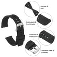thumbnail image 6 of Uxcell Silicone Watch Band 22mm Soft Rubber Watch Strap with Plated Stainless Steel Buckle for Men Women, Black, 6 of 6