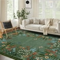 thumbnail image 2 of BouPower 5x7-10x13 Washable Rugs for Living Room Bedroom, Runner Rugs for Hallway, Floral Print Large Area Rug, Non-Slip Dining Table Throw Mat, Botanical Floor Carpet for Dining Room Office Home, 2 of 8