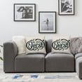thumbnail image 3 of Be Our Guest Vintage Throw Pillow Covers Decorative Worm Words Lettering Art Pattern Pillow Cases Decorative Home Couch Wedding Birthday (be Our Guest), 3 of 6