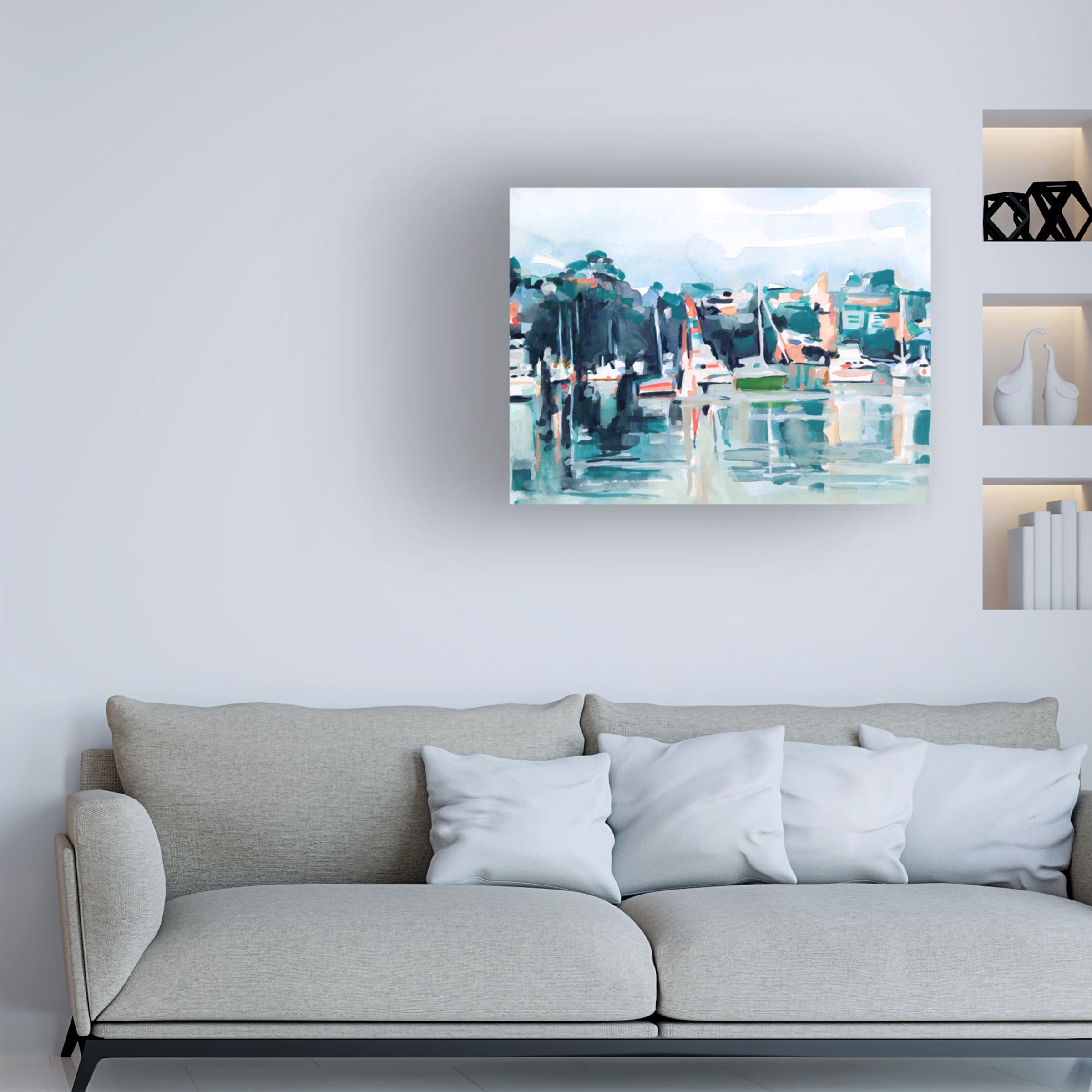 Emma Scarvey 'Watercolor Bay II' Canvas Art