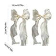 2Pcs Mermaid Iridescent Sheer Organza Bow Curtain Tiebacks, Elegant ...