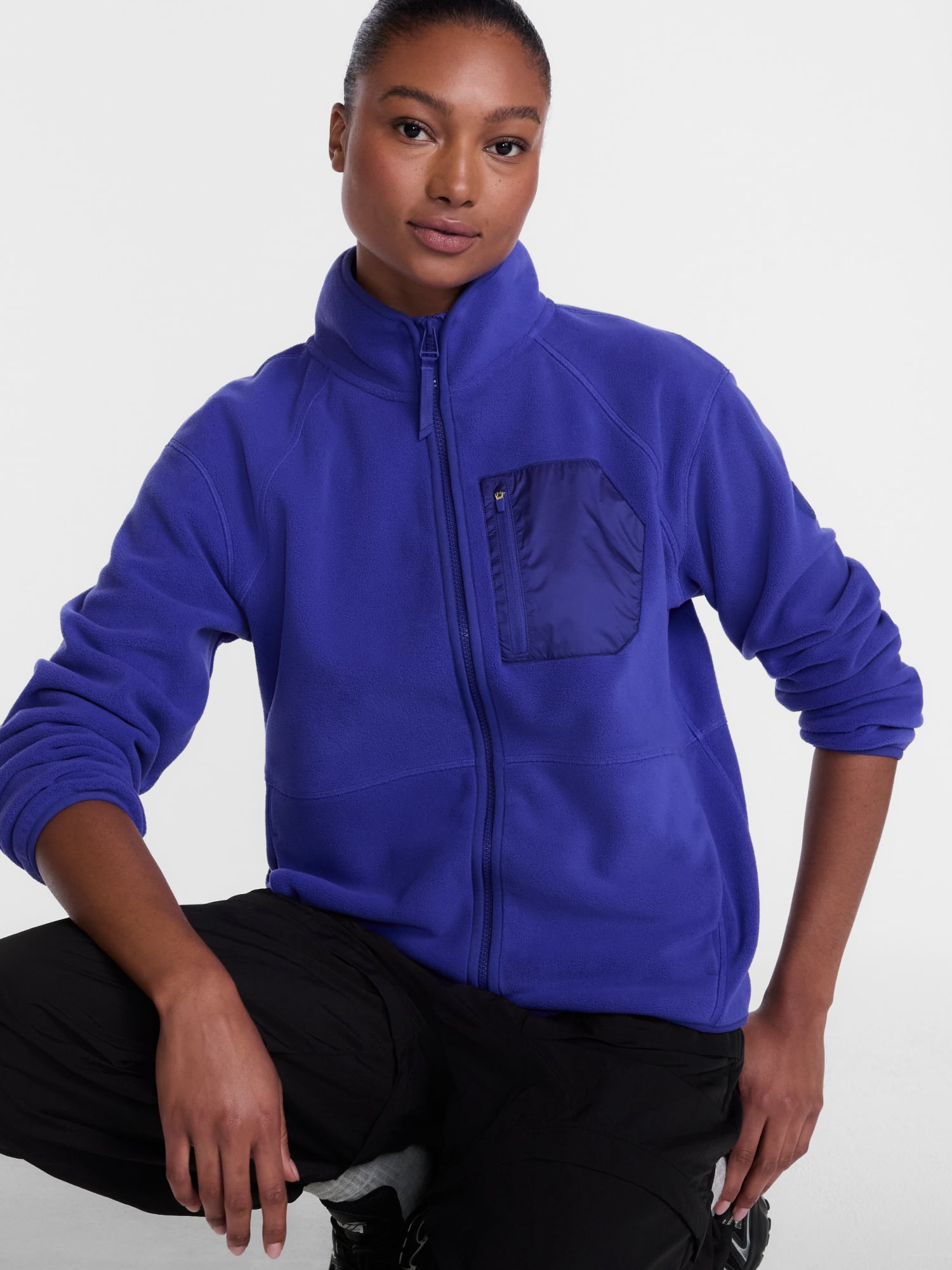 Ozark Trail Women's and Women's Plus Fleece Zip Up Jacket, Sizes XS-3X