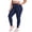 Navy Blue, variant on Women's Plus Size High Waisted Yoga Pants with Pockets Tummy Control Workout Leggings, Navy Blue XL-5XL