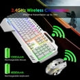 thumbnail image 3 of Wireless Gaming Keyboard & Mouse & Headset & Mouse Pad Combo Set 4 in 1,16 RGB Backlit Rechargeable Keyboard with Palm Rest,7 Backlit Gaming Mouse & RGB Bluetooth Headphones for Laptop Computer PC, 3 of 10