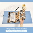 thumbnail image 5 of Ckdifva Leopard Cheetah Pencil Pouch 3 Ring Zipper Pencil Case Binder Pockets Clear Top Cosmetic Bag 2 Pack, 5 of 6
