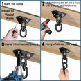 thumbnail image 4 of 360° Swivel Hanging Chair Ceiling Hook, Swing, Suspension, Hook with Screws for Concrete, Wood, Playground, Porch, Trapeze Seat, Yoga, 4 of 4
