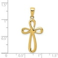 thumbnail image 3 of 14k Polished Ribbon Cross Pendant D1621, 3 of 3