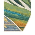 thumbnail image 3 of Unique Loom Outdoor Botanical Collection Area Rug - Jungle (10' Round Multi/Blue), 3 of 9