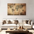 thumbnail image 2 of Elephant Stock Newspaper Landmark World Map Wall Art - Horizontal Multi Panel Canvas - Living Room Wall Decor - Map Multi Panel - Brown And Gray Decor - 74" x 48", 2 of 8