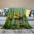 thumbnail image 2 of WERPE Duck Hunting Themed Blanket for Boys Girls Teens Mallard Duck Throw Blanket Green Frog Print Blanket Fishing and Hunting Theme Fuzzy Blanket Rustic Farmhouse Decor Sherpa Blanket  White, 2 of 6