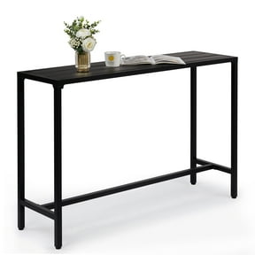 Ktaxon 40in Iron Patio Bar Height Table, Black, Outdoor High Top ...