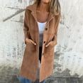 thumbnail image 1 of LOVZFMLL Jackets for Women's Solid Color Button Up Lapel Cardigan Top Jacket, 1 of 6