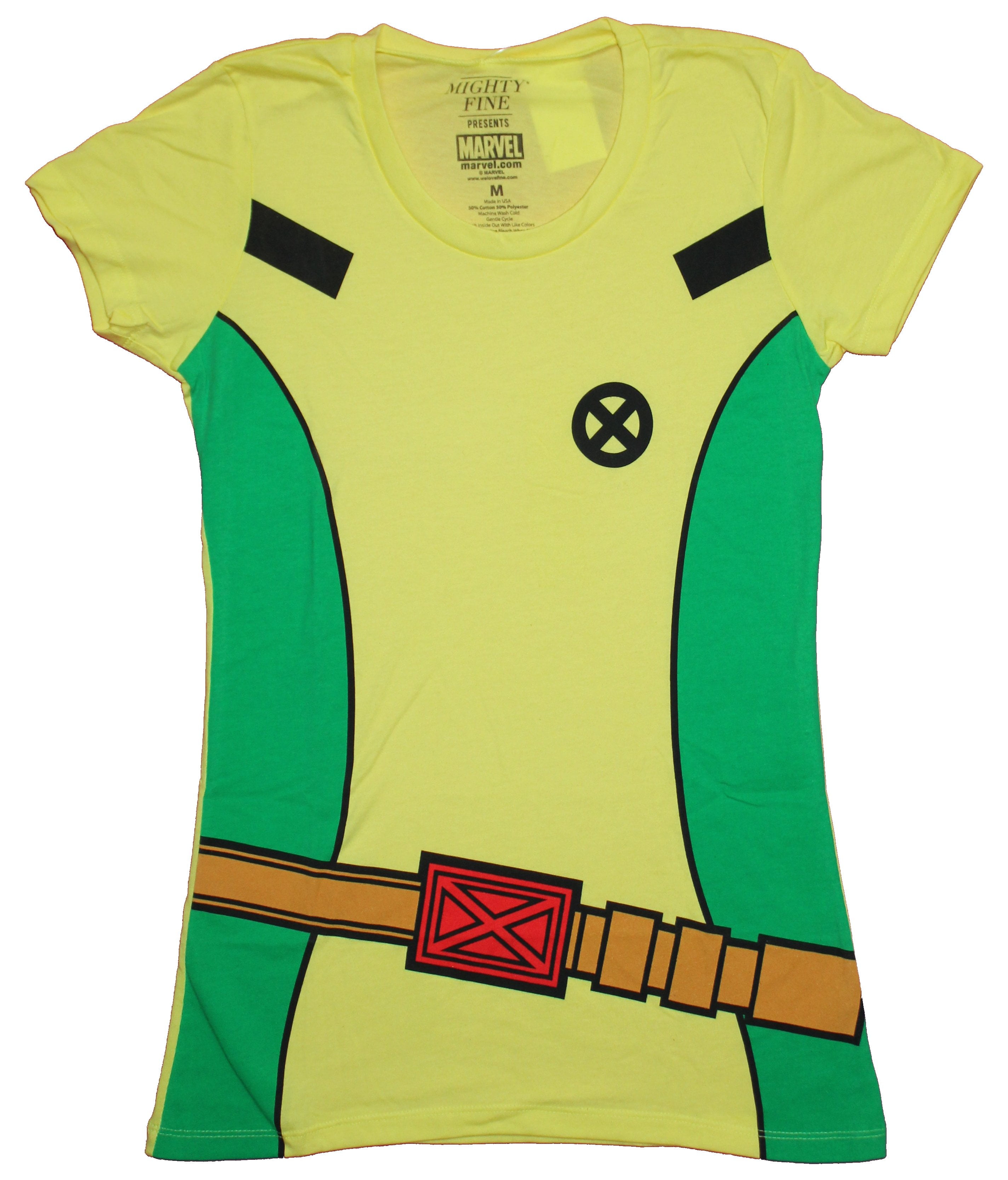 Mighty Fine XMen Rogue Girls Juniors TShirt Classic Rogue Green