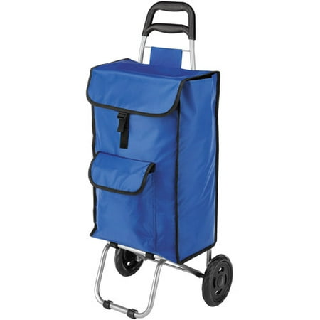 Whitmor Rolling Bag Cart Silver Blue Whitmor Rolling Bag Cart Silver Blue