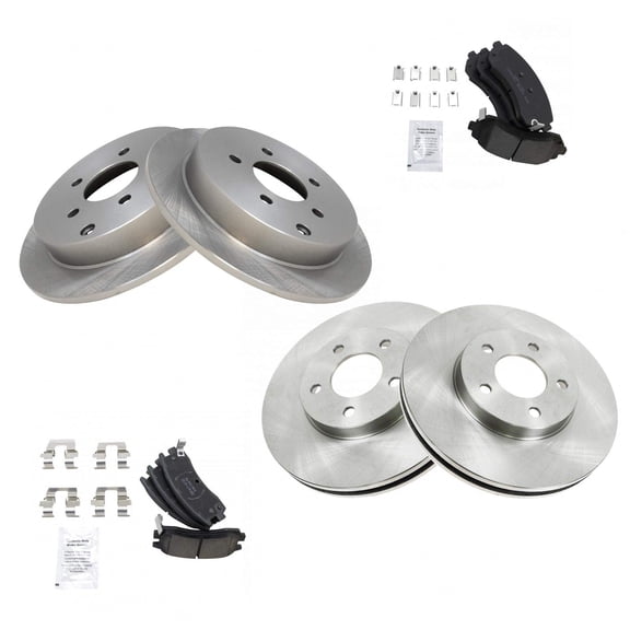 TRQ Front and Rear Brake Pad & Rotor Kit Brake Pads Brake Rotor Ceramic Fits Select 2002-2006 Buick Rendezvous 2002-2004 Chevrolet Venture Oldsmobile Silhouette 2001-2005 Pontiac Aztek Montana