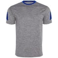 thumbnail image 3 of Holloway Sportswear M Boys Electron Short Sleeve Shirt Graphite Heather/Royal 222626, 3 of 5