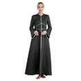 thumbnail image 3 of inhzoy Clergy Robe For Women  Loose Fit Church Pastor Maxi Dress Minister Choir Robe Long Dress Black 4XL, 3 of 8