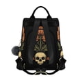 thumbnail image 2 of joogoo Flowers on Skull Backpack Purse for Women Anti Theft Fashion Daypack Shoulder Bag, 2 of 7