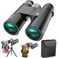 thumbnail image 2 of Binoculares HD 18x50 para adultos con adaptador de teléfono mejorado, trípode y adaptador de trípode: binoculares profesionales impermeables con prismas BaK4 y vista grande para observación de aves, c, 2 of 3