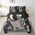 thumbnail image 3 of Homewish Gothic Western Skeleton Comforter Set 7pcs for Teen, Mystic Jungle Flower King Bedding Sets, Stars Starry Sky Reversible Bed Sheets, Microfiber Bedroom Decor, 3 of 8