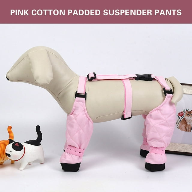 Fiudx Leggings con Diseño de Pata de Perro, Correas Ajustables, Material Suave de Polialgodón, Protección para Exteriores En Invierno, Leggings Duraderos para Perros Pequeños, Medianos y Grandes, Fác