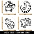 thumbnail image 2 of Fat Cute Lizards Gecko Chameleon Skink Bearded Dragon Rubber Stamp Set for Scrapbooking Crafting Stamping - Mini 1/2 Inch, 2 of 7