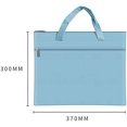 thumbnail image 2 of Portable A4 Zipper Document Bag Folder Pouch Lightweight Business Briefcase Bag Office File Bag Storage Organiser (Blue), 2 of 5