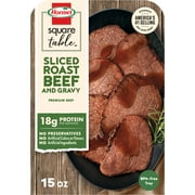 HORMEL SQUARE TABLE Sliced Roast Beef & Gravy Refrigerated Entrée, 15 oz Plastic Tray