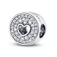 thumbnail image 3 of Original Breloque Charms Silver Sparkling CZ Zircon Charm Beads fit Pendant Bracelet plata de ley Original Bracelet, 3 of 6
