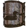 thumbnail image 2 of Meyda Tiffany 205680 Loon Right 10" Tall Wall Sconce - Distressed Chestnut, 2 of 5