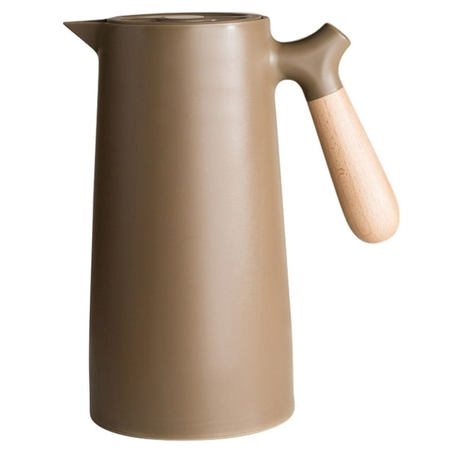Olla aislante Gran jarra de café térmica termo de doble pared revestimiento de vidrio para el hogar TOMSHOO Café