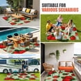 thumbnail image 3 of Sage Green Strawberry Outdoor Rug 5x7 Ft, Non Slip Washable Area Rug, Spring Floral Watercolor Summer Botanical Patio Rugs Carpet Runner, Large Floor Mat for Indoor/Outdoor Deck Porch Camping, 3 of 8