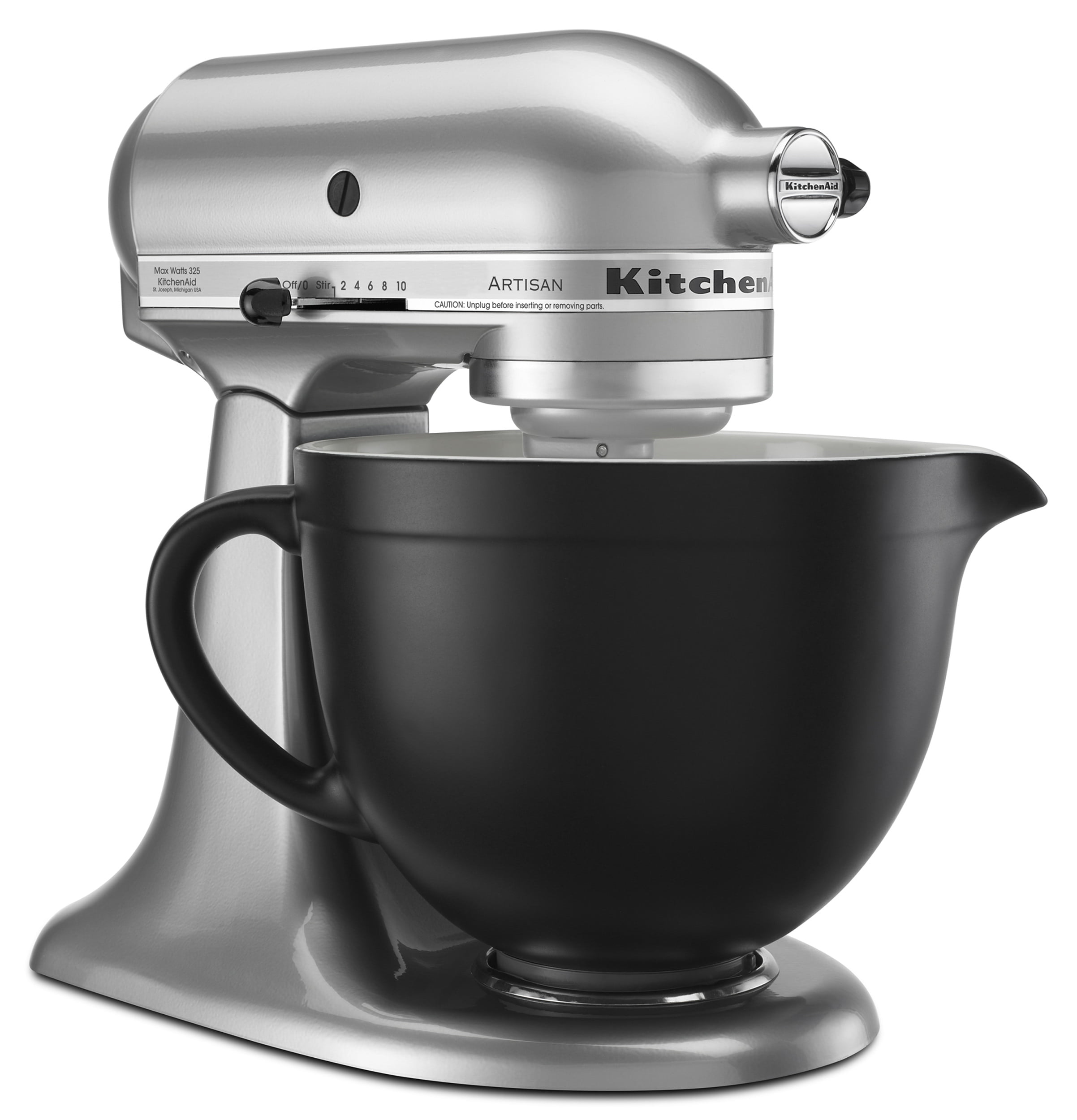 KitchenAid Stand Mixer Matte Black 5-Qt. Ceramic Mixing Bowl with