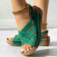 thumbnail image 4 of Women's Platform Orthopedic Slingback Sandals Comfortable Arch Support Wedge Walking Sandals Shoes, 4 of 6