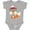 AC-Heather Grey, variant on Winter Fox, Cute Fox, Fox with Hat, Fox with Scarf Boys or Girls Baby Bodysuit