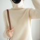 thumbnail image 1 of Suéter de lana, suéter de cuello alto para mujer, suéter suelto con cuello de pila, otoño e invierno, camisa cálida de fondo, top corto, 1 of 5