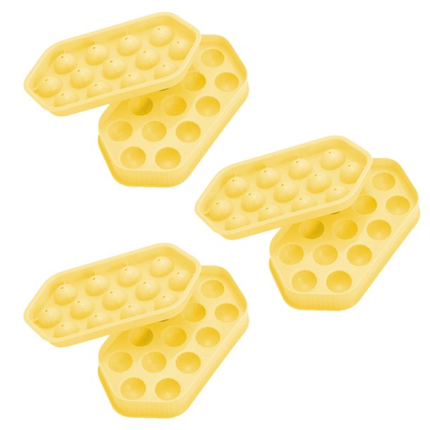 Bandeja redonda para cubitos de hielo con tapa y contenedor, fabricante de bolas de hielo de silicona para congelador, bandeja circular de fácil liberación con recipiente para enfriar whisky,