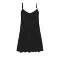 thumbnail image 7 of Women’s Casual V-Neck Sleeveless Lace Dress, Solid Homewear, 7 of 7
