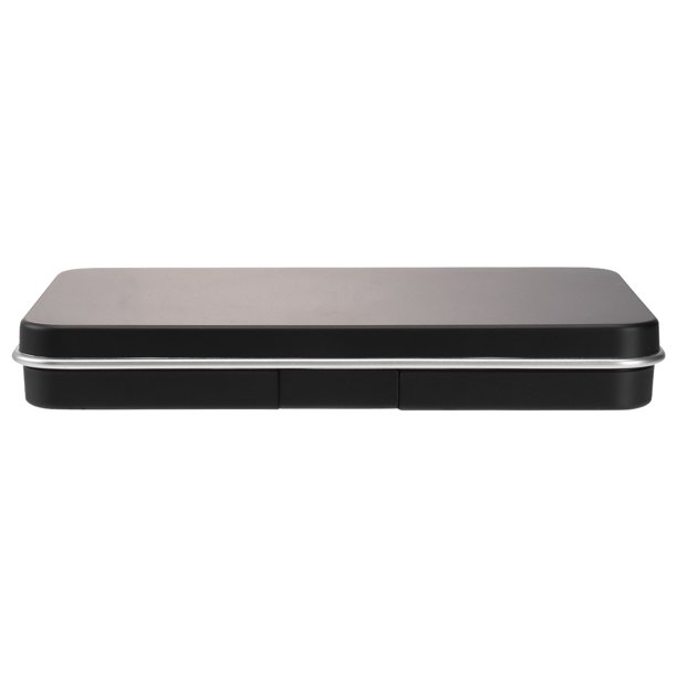 Caja magnética vacía elegante de color negro mate para guardar sombras de ojos y labiales (1 unidad).