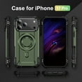 thumbnail image 6 of TECH CIRCLE for iPhone 17 Pro Hybrid Case Compatible with MagSafe with Metal Camera Stand Magnetic Ring, Heavy Duty Rugged Silicone&PC Military Grade Shockproof Cover for Men Boys,Armygreen, 6 of 8