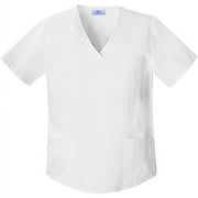 Simply Basic Fitted V-neck Top3xl(wht)